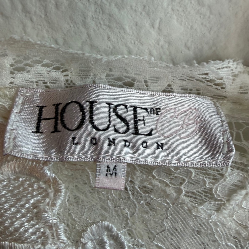 House of CB White Lace Floral Midi Slip Dress - Picture 7 of 12
